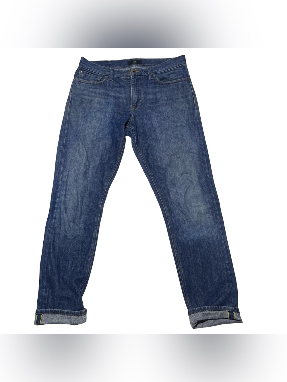 Banana Republic Selvedge Jeans Mens 31x32 Organic Cotton Indigo Slim Denim Pants